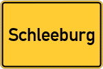 Place name sign Schleeburg, Niederbayern