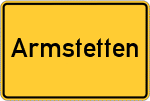 Place name sign Armstetten, Rottal