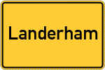 Place name sign Landerham