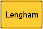 Place name sign Lengham, Rottal