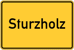 Place name sign Sturzholz