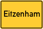 Place name sign Eitzenham, Niederbayern