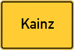 Place name sign Kainz