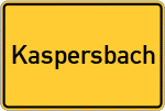 Place name sign Kaspersbach