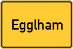 Place name sign Egglham