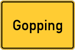 Place name sign Gopping