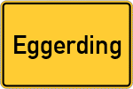 Place name sign Eggerding, Niederbayern