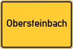 Place name sign Obersteinbach, Niederbayern