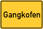 Place name sign Gangkofen