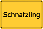Place name sign Schnatzling