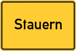 Place name sign Stauern