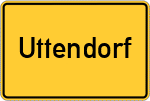 Place name sign Uttendorf
