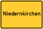 Place name sign Niedernkirchen