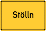 Place name sign Stölln, Niederbayern;Stölln am Inn;Stölln bei Simbach am Inn
