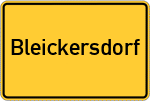 Place name sign Bleickersdorf