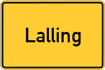 Place name sign Lalling