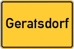 Place name sign Geratsdorf