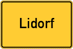 Place name sign Lidorf
