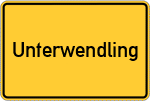 Place name sign Unterwendling
