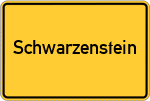 Place name sign Schwarzenstein