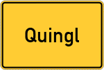 Place name sign Quingl, Niederbayern