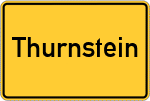 Place name sign Thurnstein