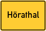 Place name sign Hörathal, Gemeinde Reut