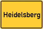Place name sign Heidelsberg, Kreis Eggenfelden