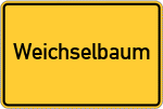 Place name sign Weichselbaum, Niederbayern