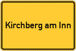 Place name sign Kirchberg am Inn