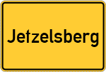 Place name sign Jetzelsberg, Niederbayern