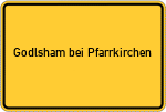 Place name sign Godlsham bei Pfarrkirchen, Niederbayern
