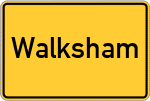 Place name sign Walksham