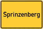 Place name sign Sprinzenberg, Rott