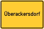 Place name sign Überackersdorf, Rott