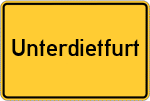 Place name sign Unterdietfurt