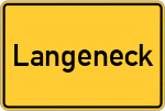 Place name sign Langeneck