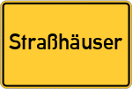 Place name sign Straßhäuser