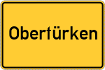 Place name sign Obertürken