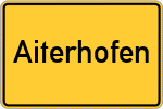 Place name sign Aiterhofen
