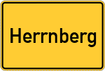 Place name sign Herrnberg