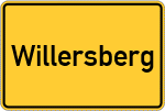 Place name sign Willersberg