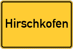 Place name sign Hirschkofen