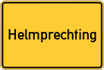 Place name sign Helmprechting