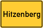 Place name sign Hitzenberg