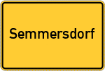 Place name sign Semmersdorf, Niederbayern