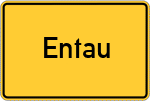 Place name sign Entau