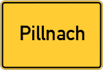 Place name sign Pillnach, Donau