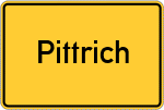 Place name sign Pittrich
