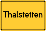 Place name sign Thalstetten